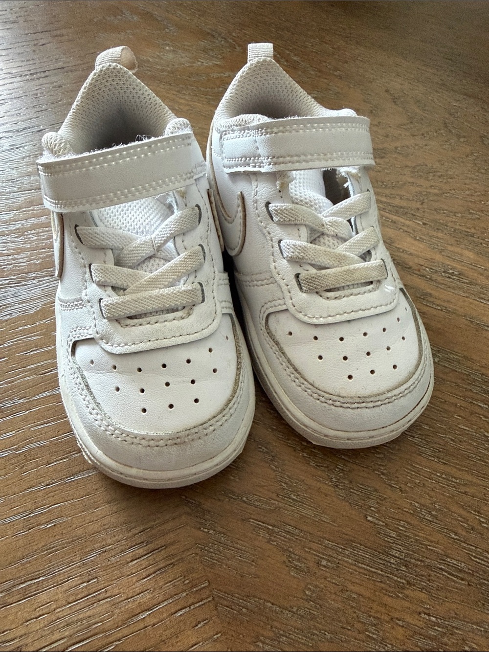 Nike Kids White Velcro & Lace Sneakers